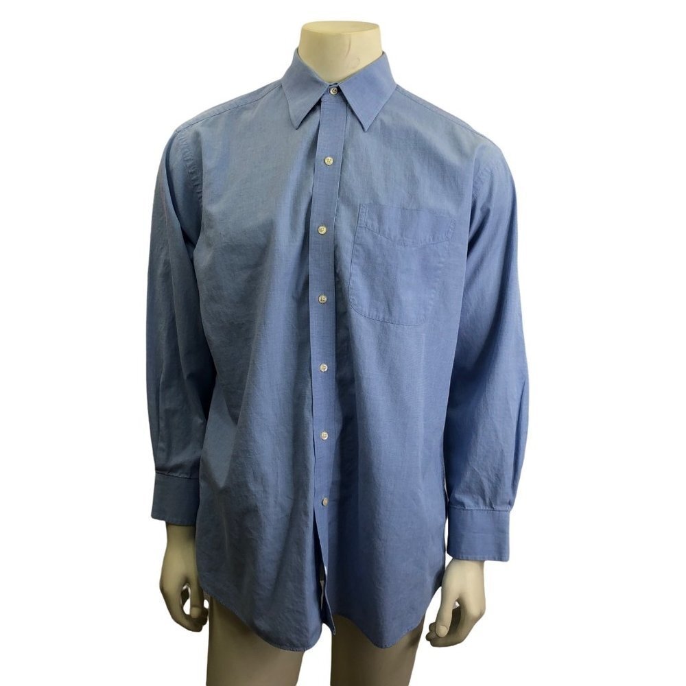 TOMMY HILFIGER LONG‎ SLEEVE BUTTON  SHIRT SZ L 16 32-33